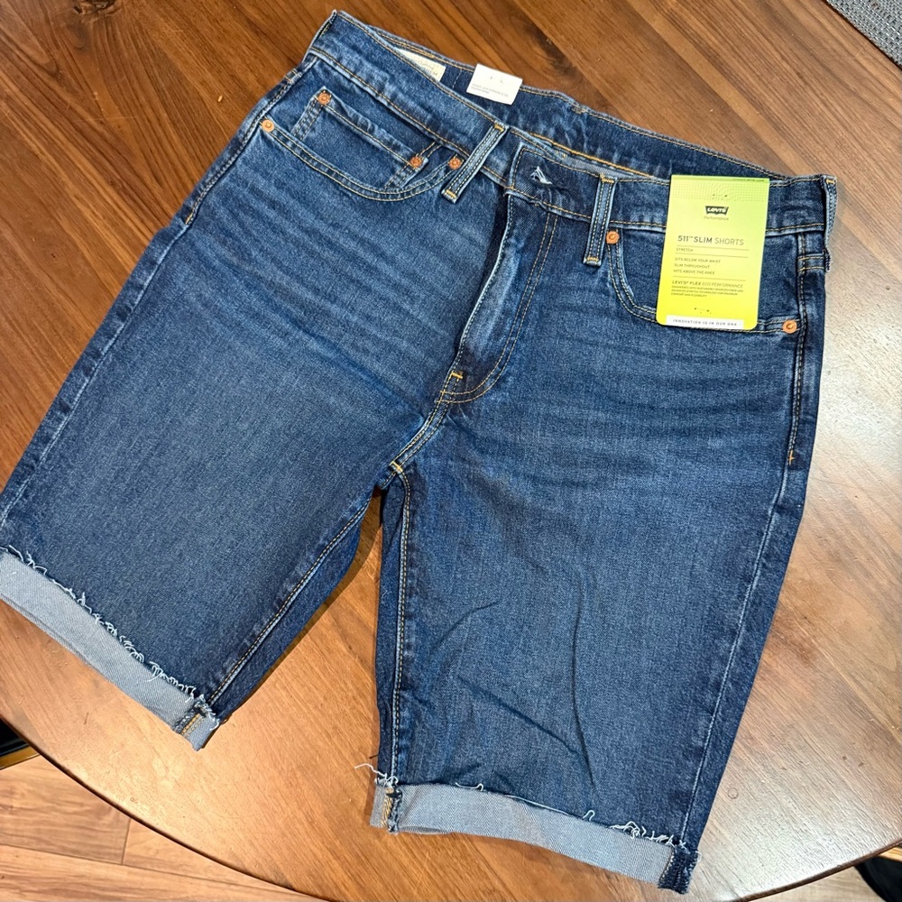 Levi's Dark Blue Denim Shorts